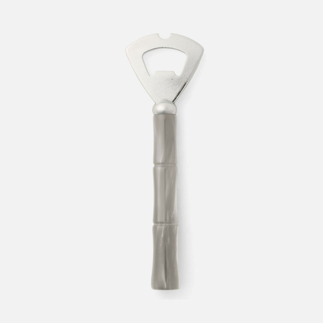 Lulu Clear Gray/Polished Silver Bamboo Bottle Opener Acylic/Stainless Steel Pack/3