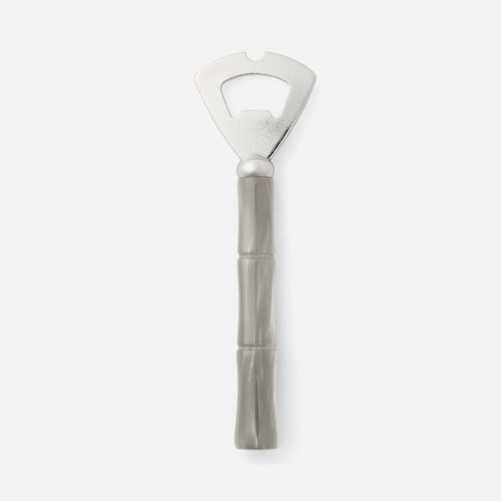 Lulu Clear Gray/Polished Silver Bamboo Bottle Opener Acylic/Stainless Steel Pack/3