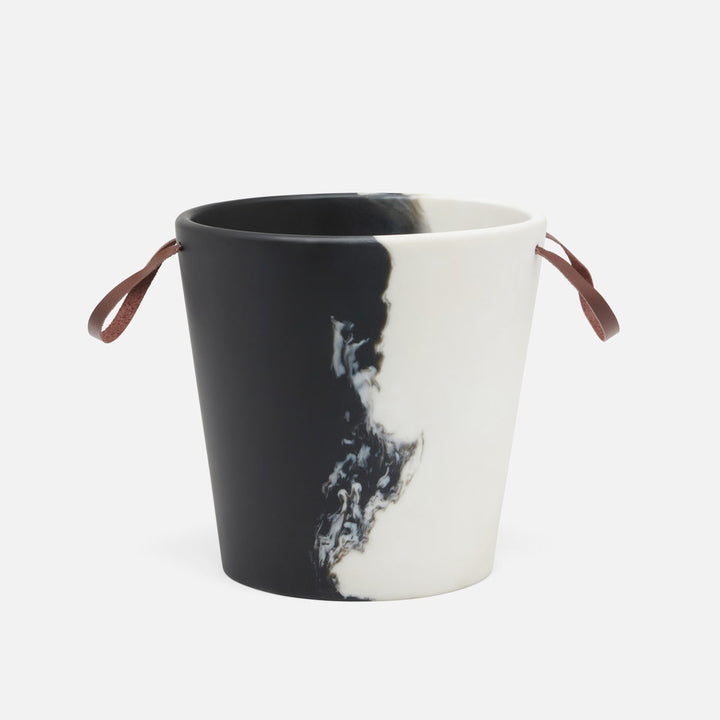 Maxton Black/White Champagne Bucket Resin