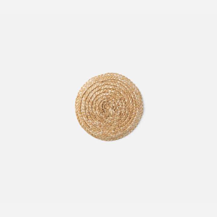 Mila Round Natural Straw Coasters Boxed Set Of 4