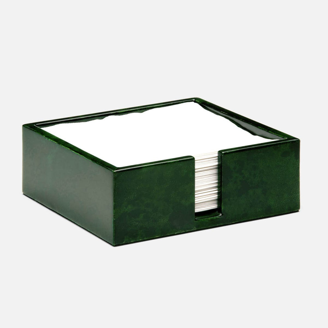 Nelson Emerald Gloss Luncheon Napkin Holder Vellum Leather Pack/2