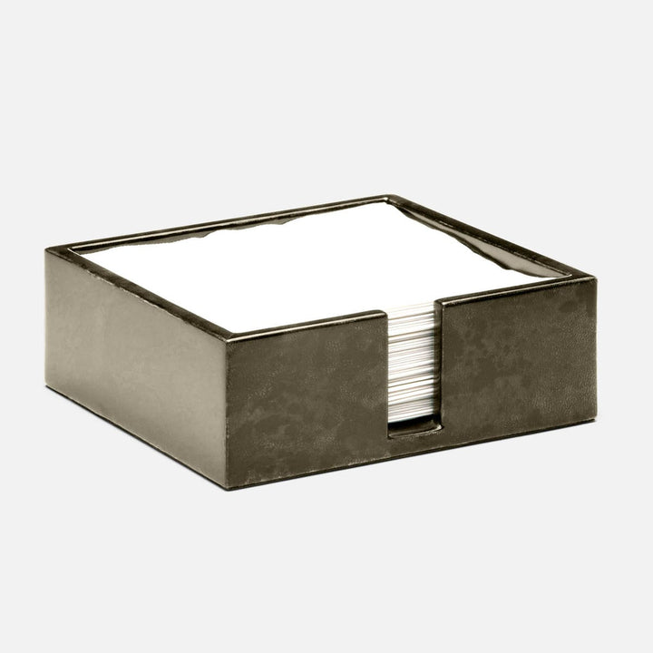 Nelson Gray Gloss Luncheon Napkin Holder Vellum Leather Pack/2