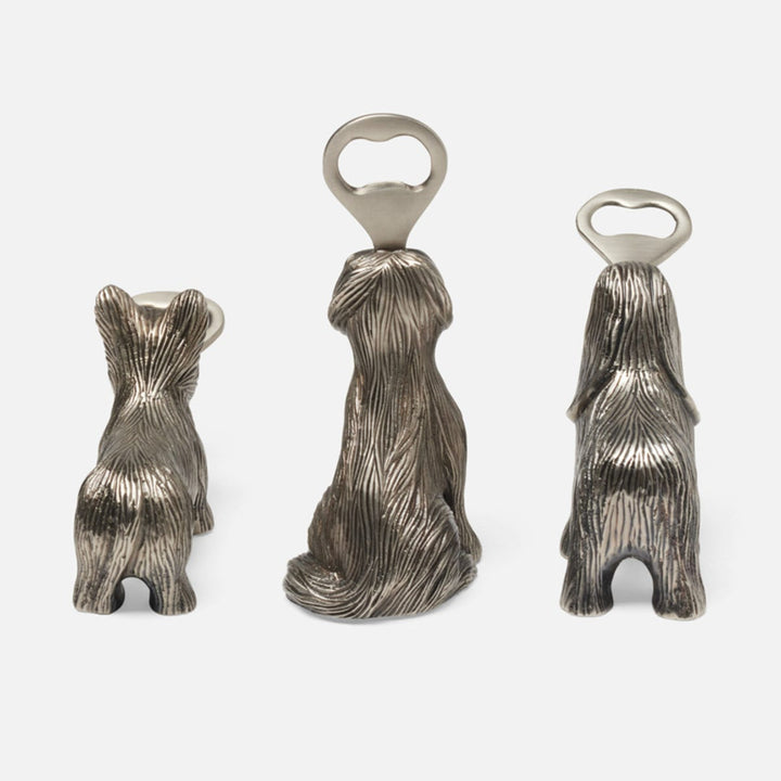 Puppy Club Antique Pewter Bottle Opener Metal Set/3