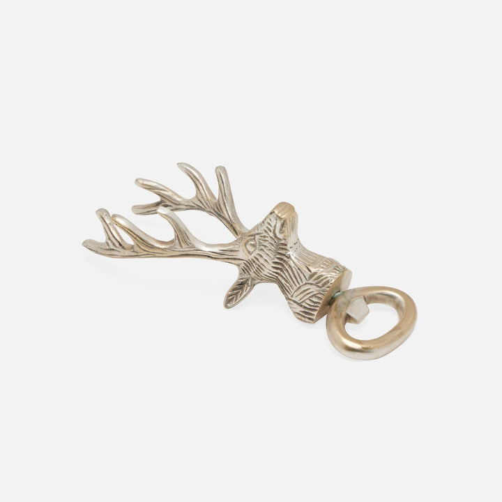 Theodore Tarnish Silver Deer Head Bottle Opener Pack/2