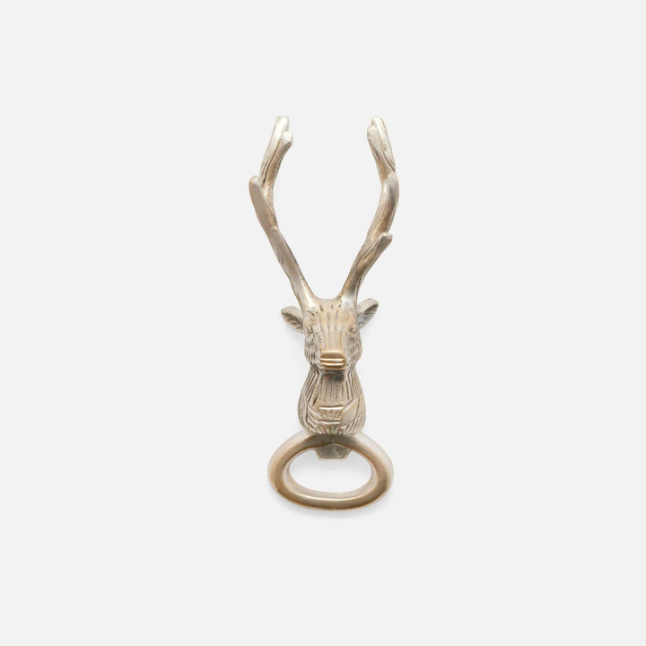 Theodore Tarnish Silver Deer Head Bottle Opener Pack/2