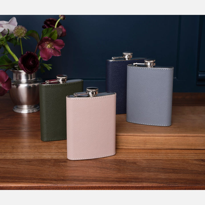 Warren Dusty Rose Flask Stainless Steel/Full-Grain Leather