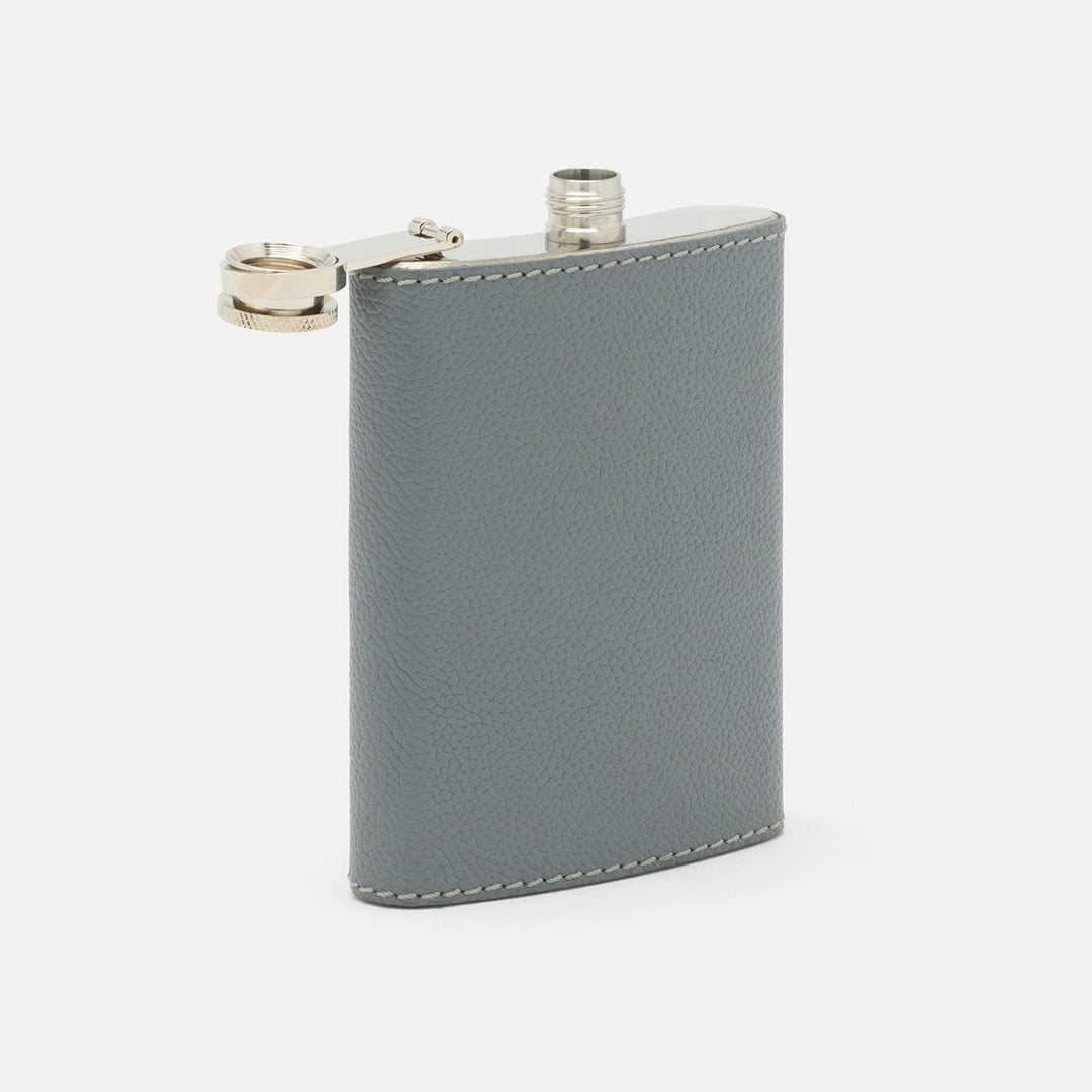Warren Gray Flask Stainless Steel/Full-Grain Leather