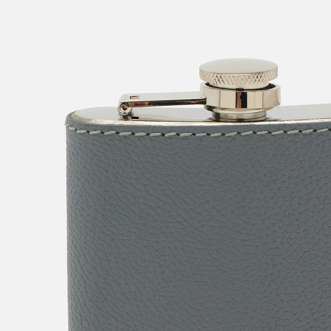 Warren Gray Flask Stainless Steel/Full-Grain Leather