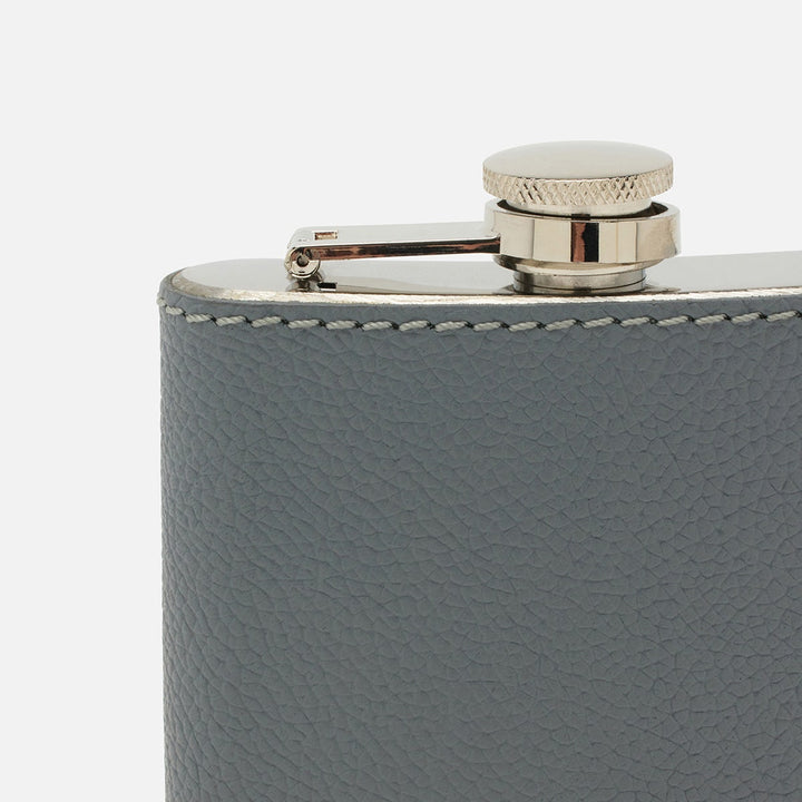 Warren Gray Flask Stainless Steel/Full-Grain Leather