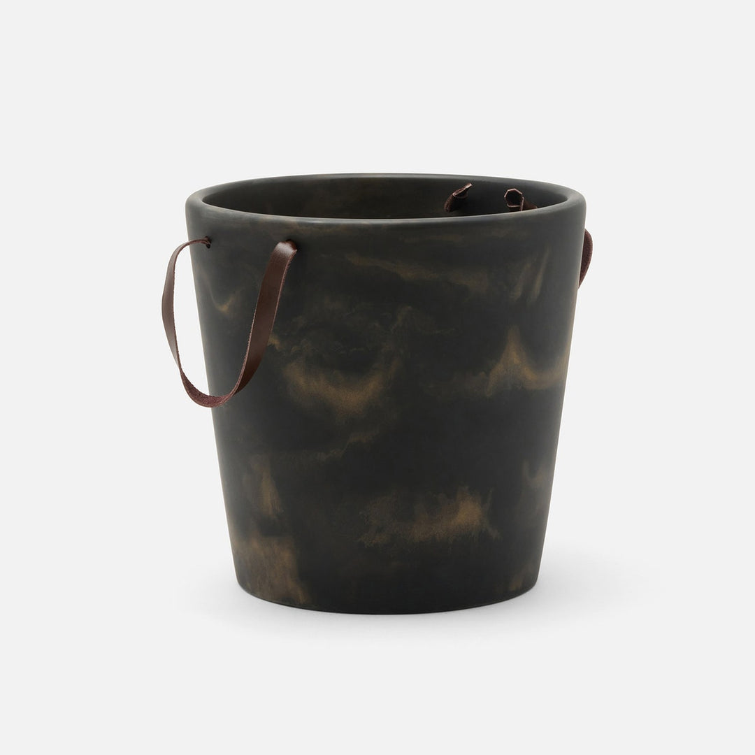Wesley Black/Gold Swirled Champagne Bucket Resin