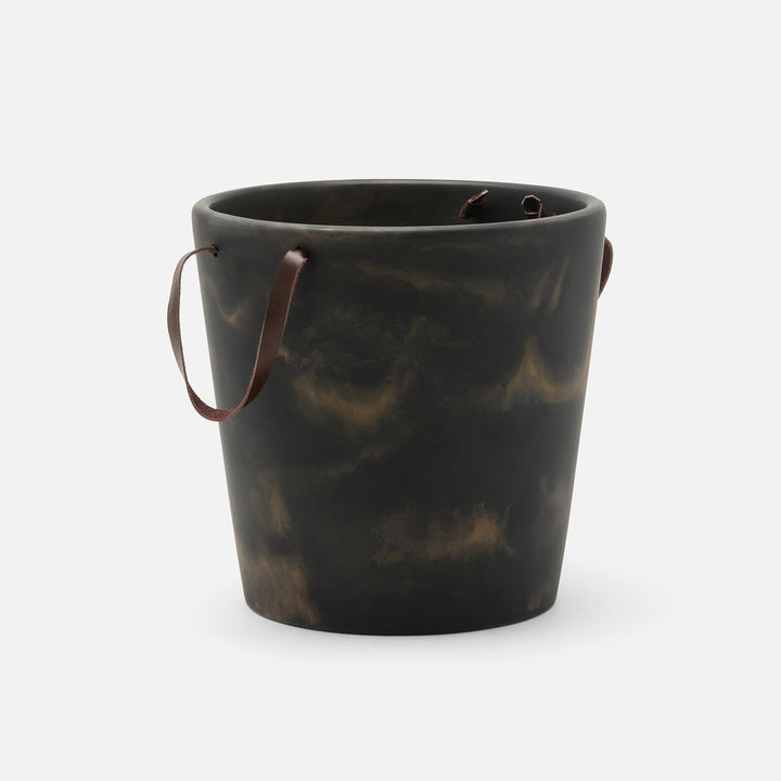 Wesley Black/Gold Swirled Champagne Bucket Resin