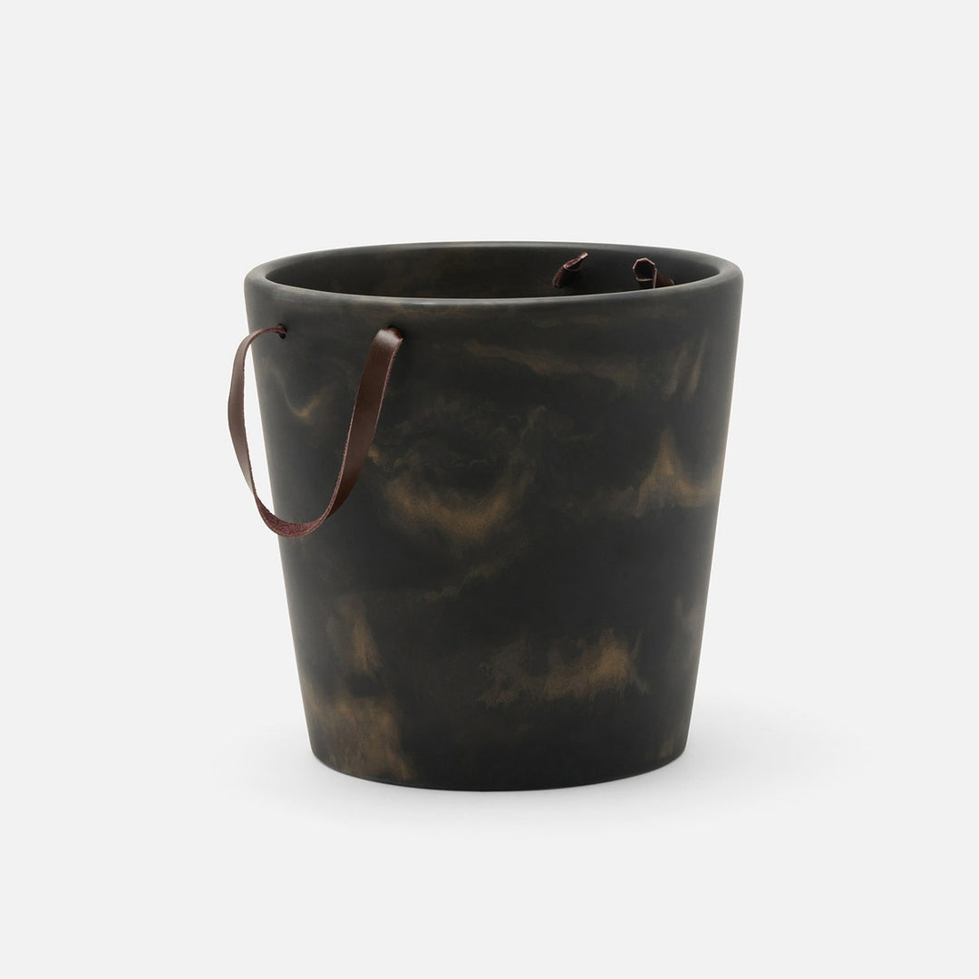 Wesley Black/Gold Swirled Champagne Bucket Resin