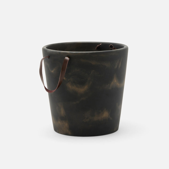 Wesley Black/Gold Swirled Champagne Bucket Resin