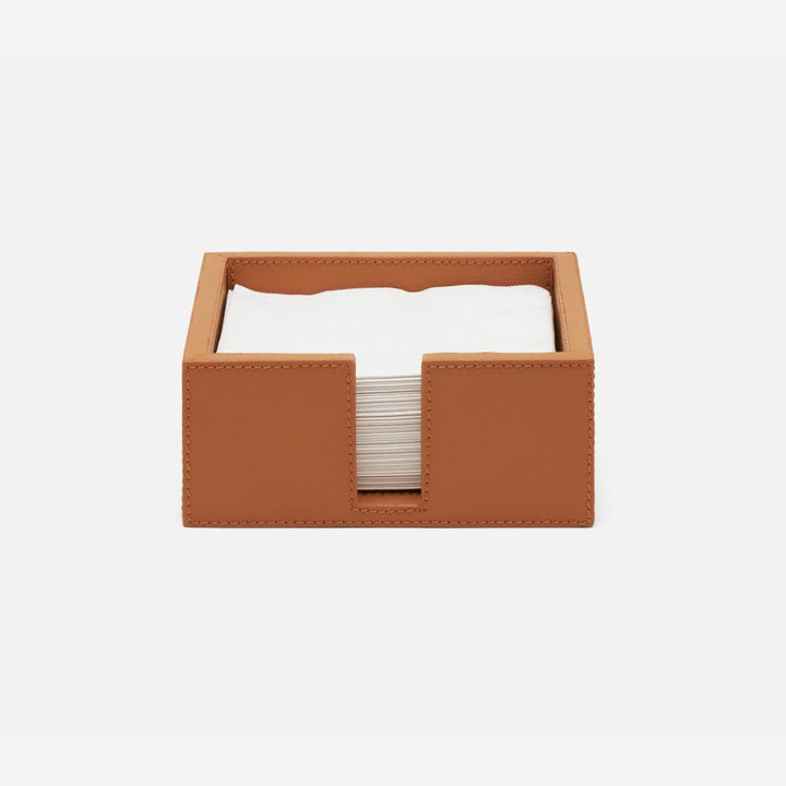 Brisbane Cognac Cocktail Napkin Holder Marine Leather Pack/2
