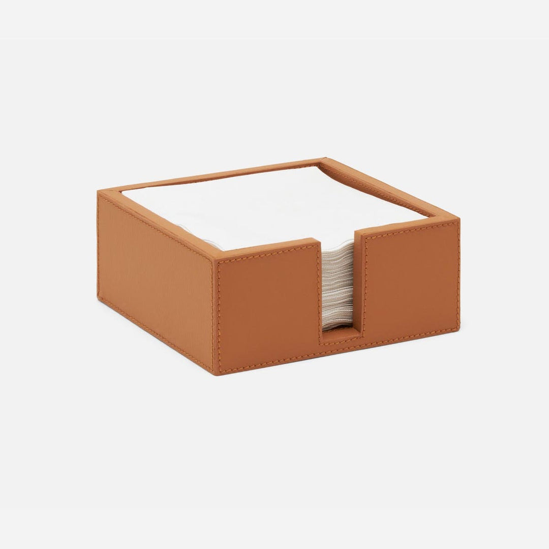 Brisbane Cognac Cocktail Napkin Holder Marine Leather Pack/2