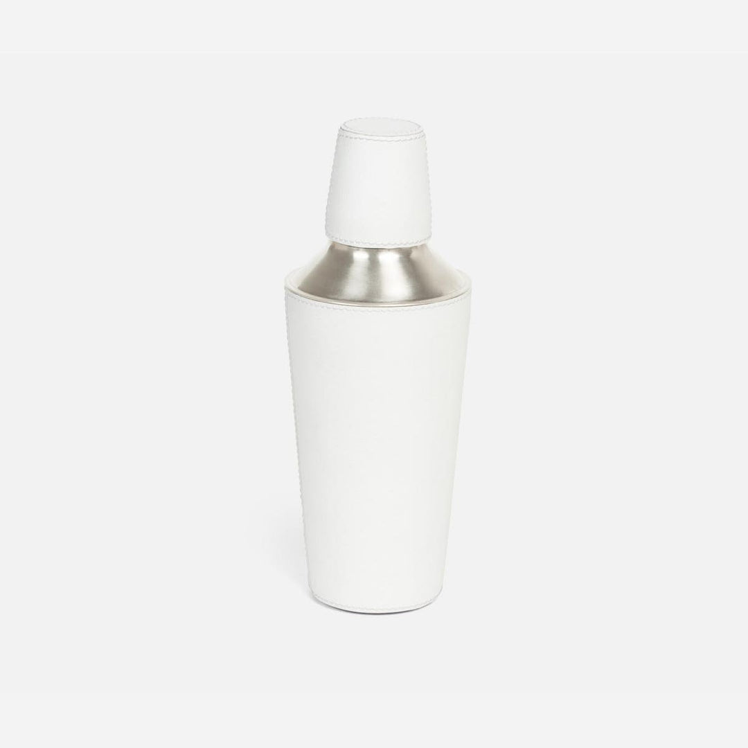 Brisbane Bright White Cocktail Shaker Marine Leather