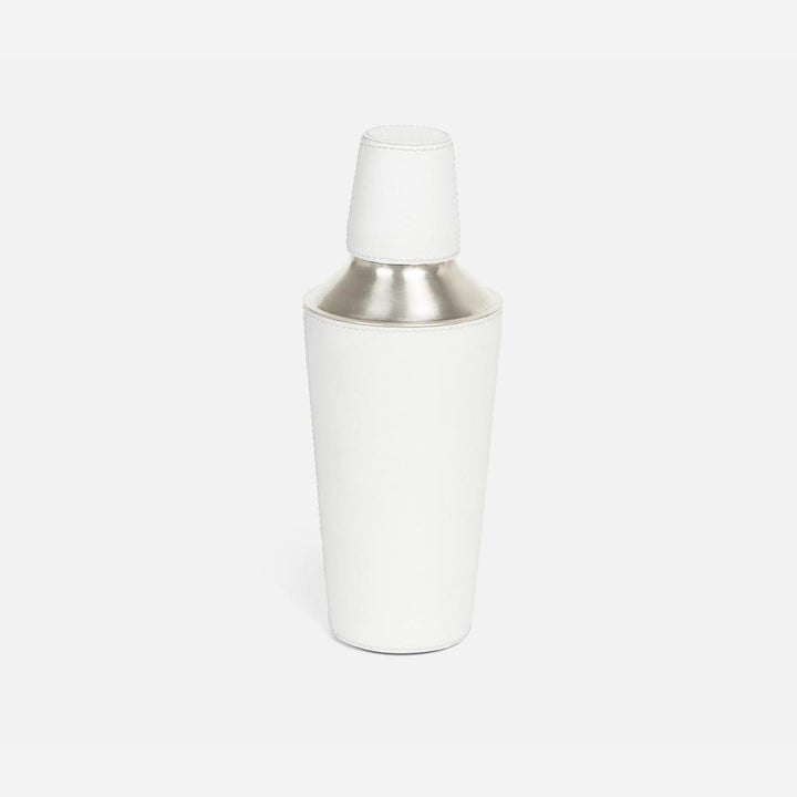 Brisbane Bright White Cocktail Shaker Marine Leather