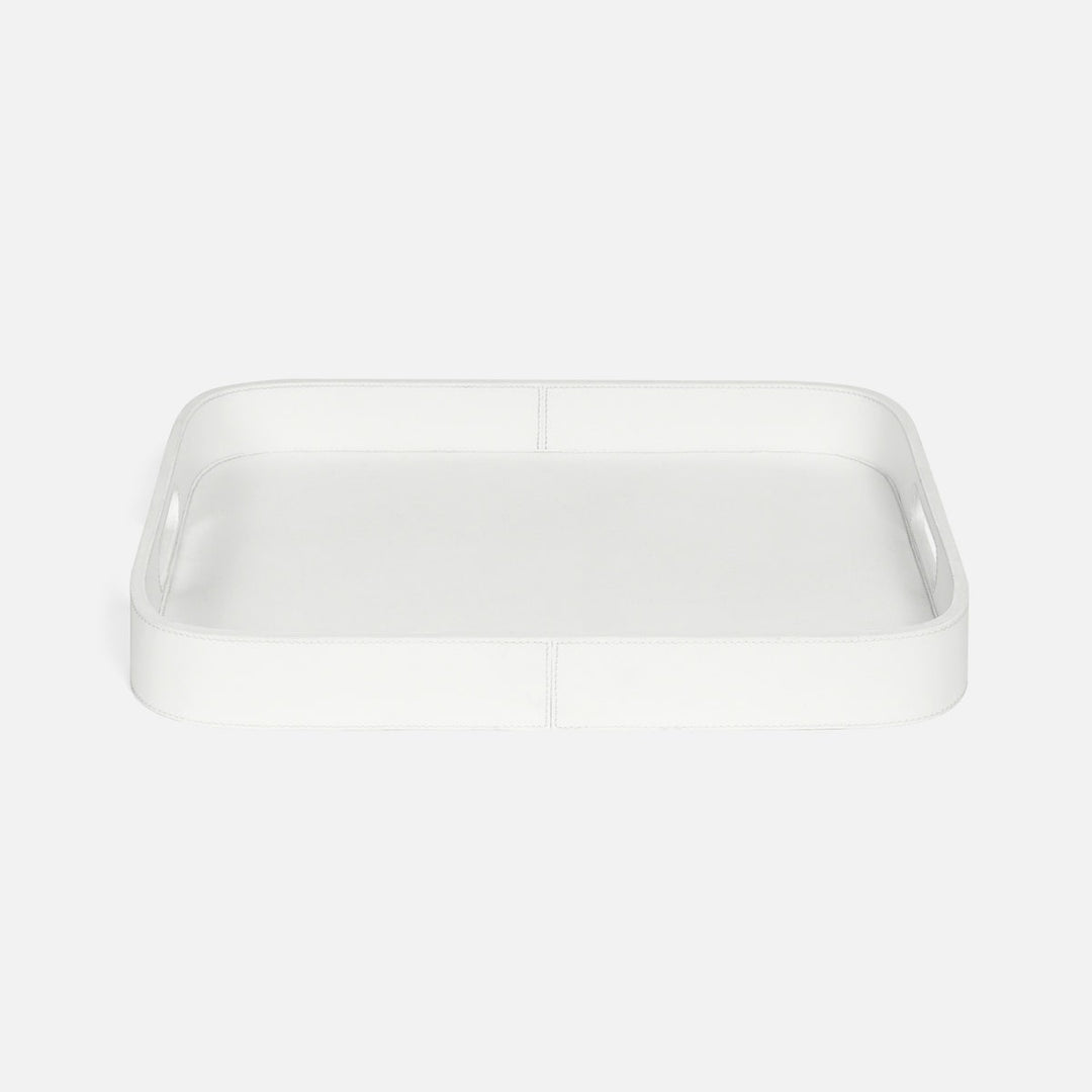 Brisbane Bright White Tray Rt Marine Leather