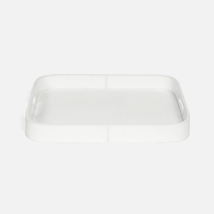 Brisbane Bright White Tray Rt Marine Leather
