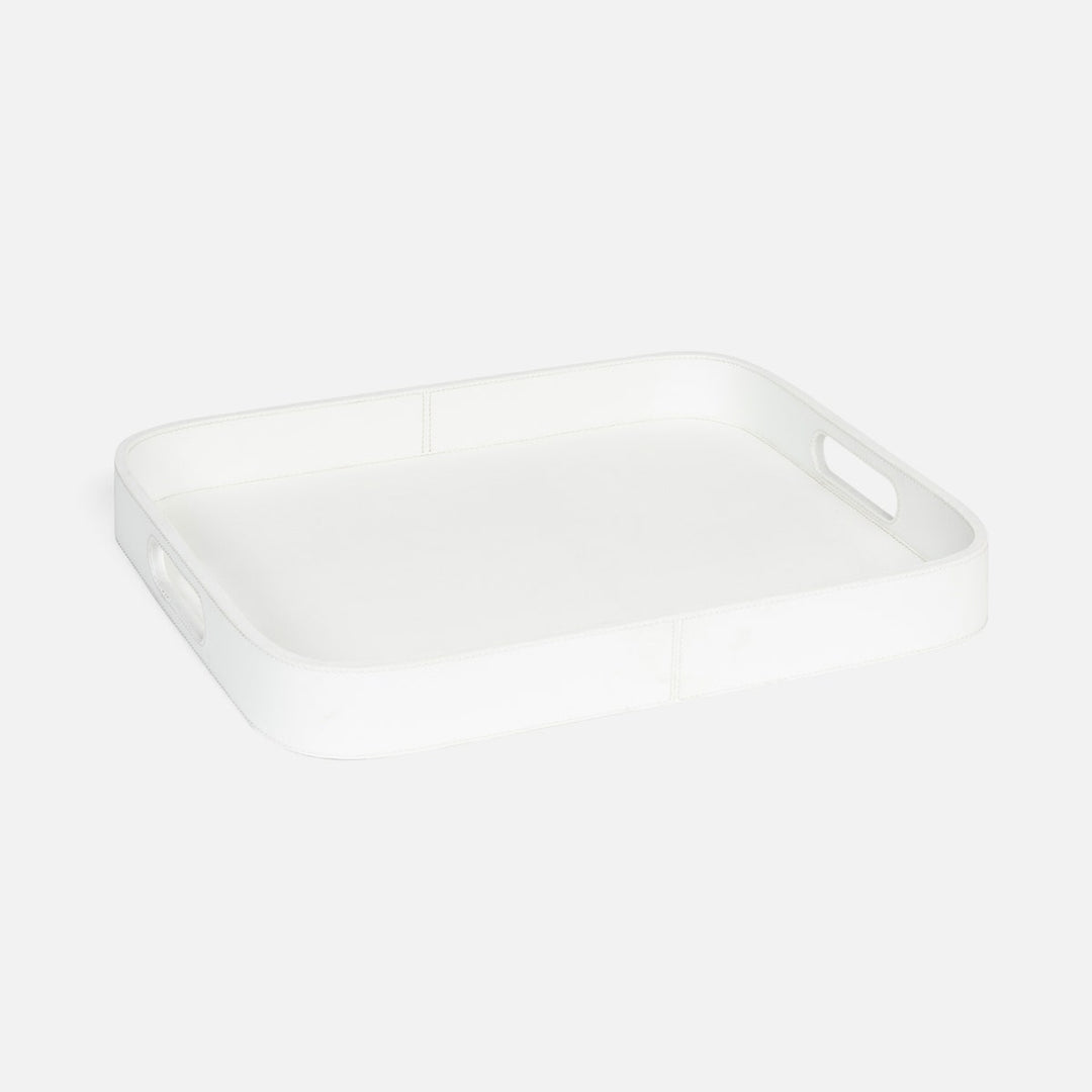 Brisbane Bright White Tray Rt Marine Leather