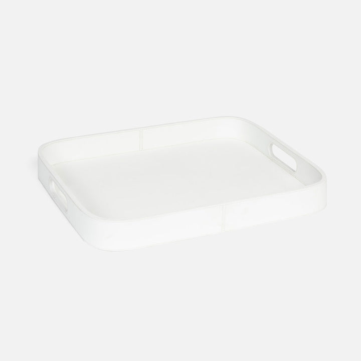 Brisbane Bright White Tray Rt Marine Leather