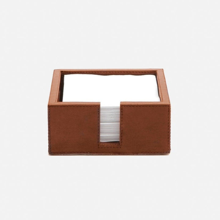 Bristol Tobacco Leather Cocktail Napkin Holder Full-Grain Leather Pack/2