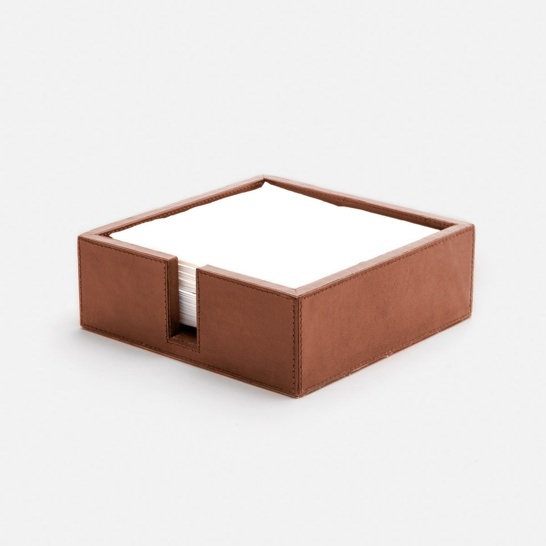 Bristol Tobacco Leather Luncheon Napkin Holder Full-Grain Leather Pack/2