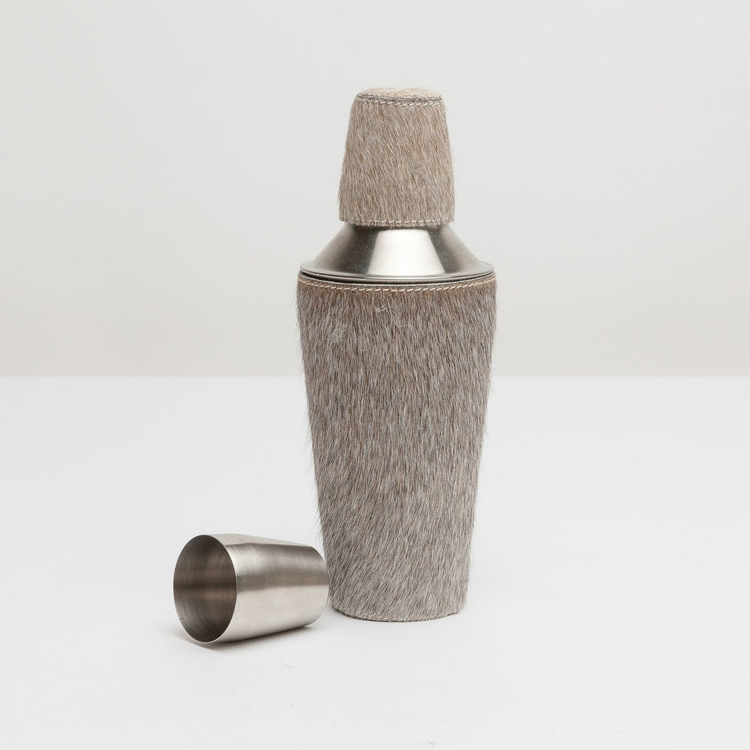 Browmley Gray Cocktail Shaker Hair-On-Hide