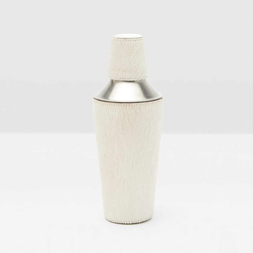 Browmley Natural White Cocktail Shaker Hair-On-Hide