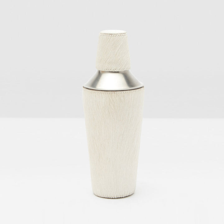 Browmley Natural White Cocktail Shaker Hair-On-Hide