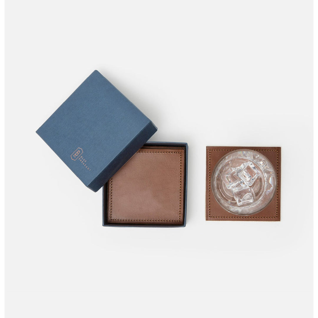 Evan Tobacco Square Coasters Boxed Set Of 4