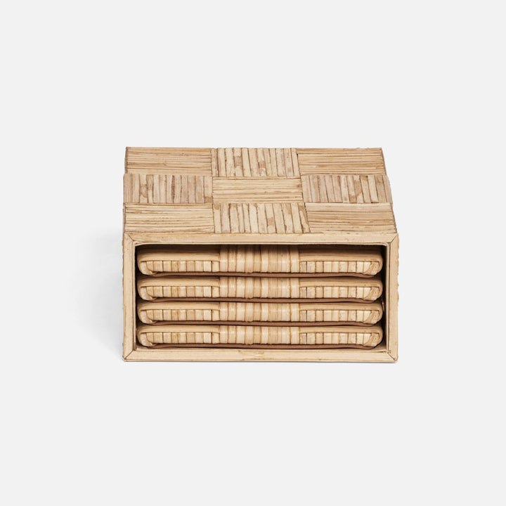 Grasse Natural Cane Skin Coasters Set Of 4 Pack/2