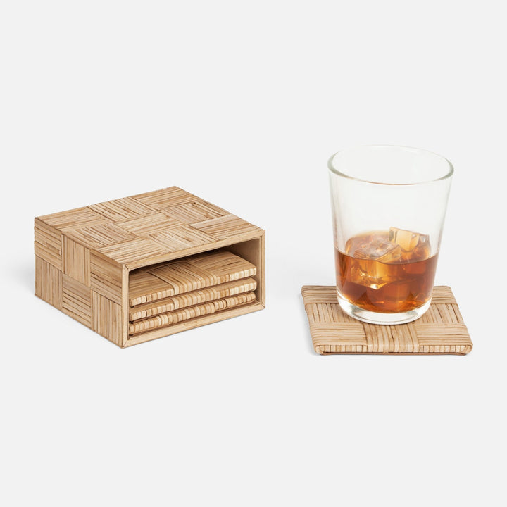 Grasse Natural Cane Skin Coasters Set Of 4 Pack/2