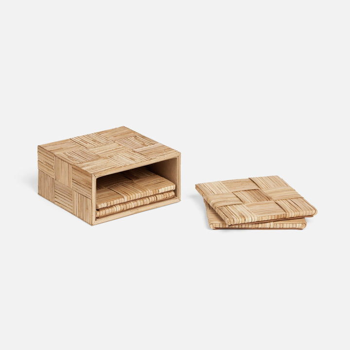 Grasse Natural Cane Skin Coasters Set Of 4 Pack/2
