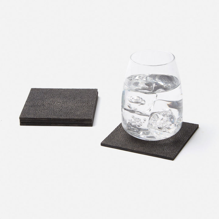 Henry Dark Mushroom Square Coasters Boxed Set Of 4