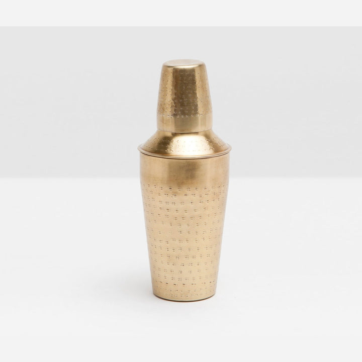 Winsford Antique Brass Cocktail Shaker Hammered Stainless Steel