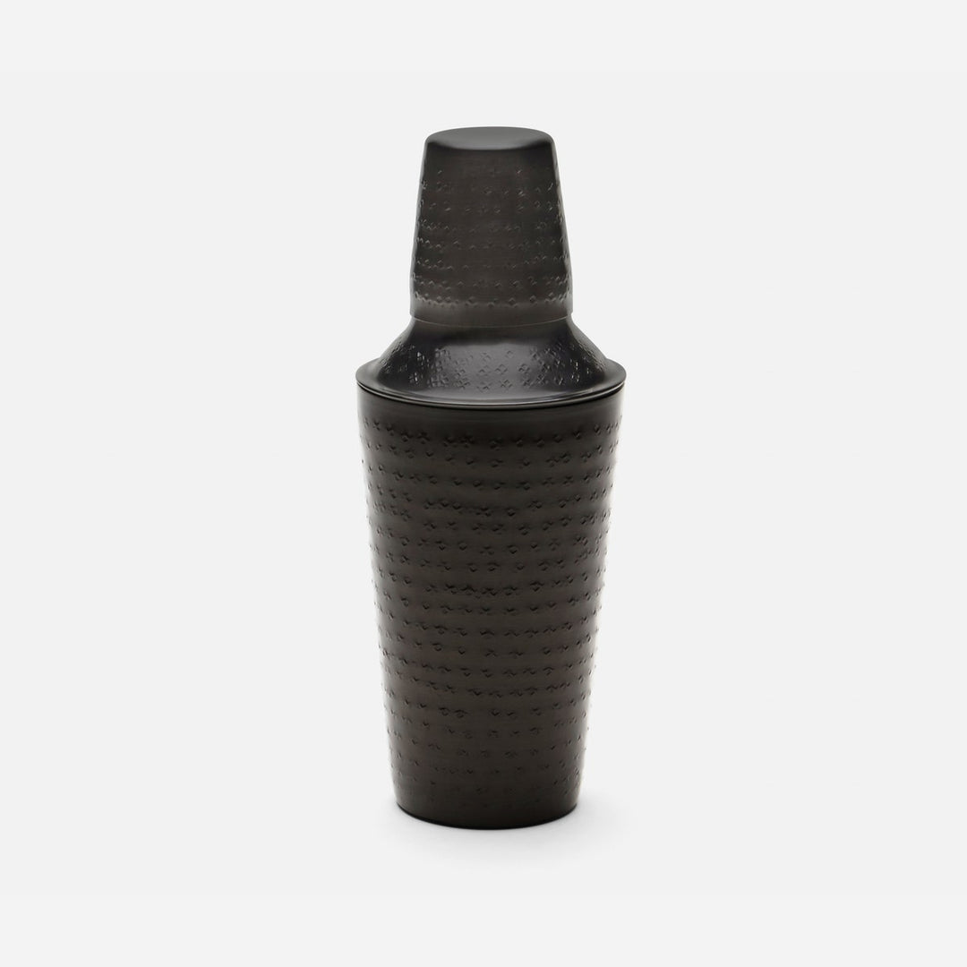 Winsford Black Nickel Cocktail Shaker Hammered Stainless Steel