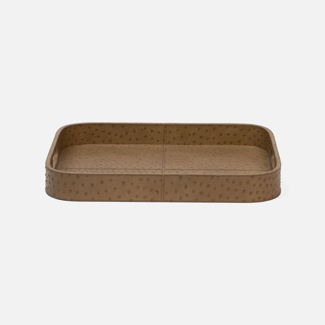 Witney Oat Brown Ostrich Tray Rr Full-Grain Leather