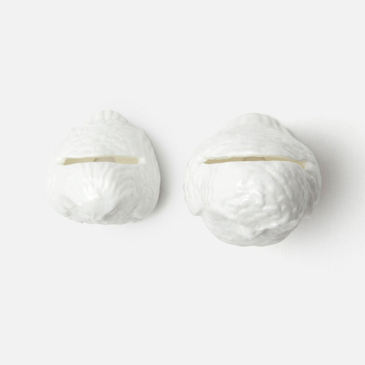 Alexander White Glaze Large Owl Card Holder Boxed Set Of 4