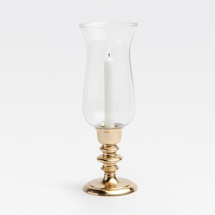 Howard Polished Brass Hurricane Candle Holder
