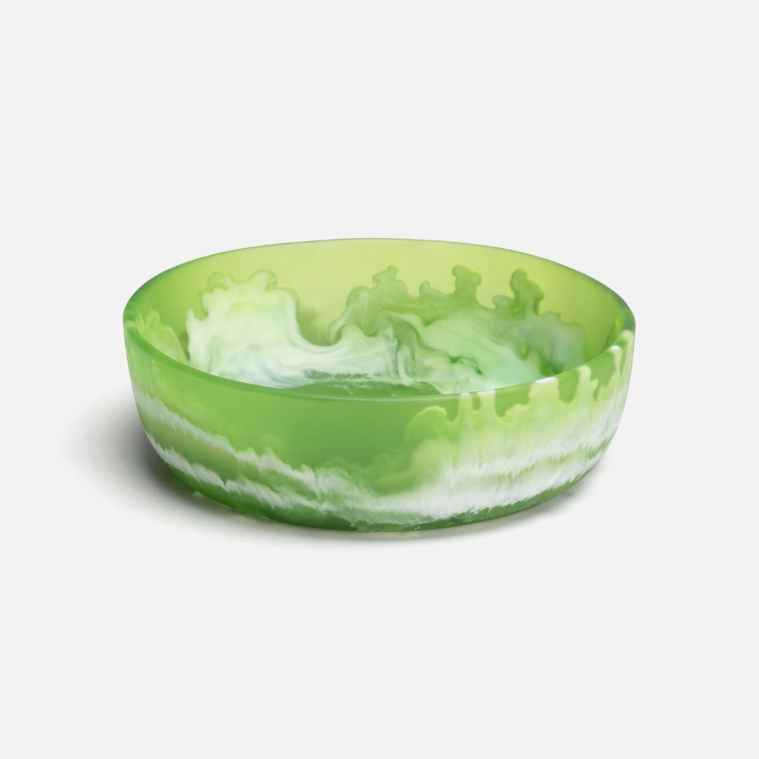Hugo Green Swirled Pinch Bowl Resin Pack/2