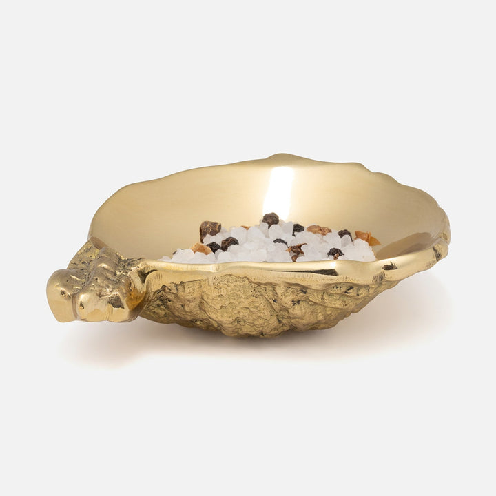 Contessa Polished Gold Oyster Shell Pinch Bowl Brass Pack/4