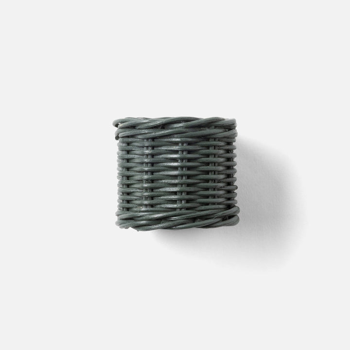 Annmarie Hunter Green Woven Napkin Ring Rattan Pack/4 Boxed