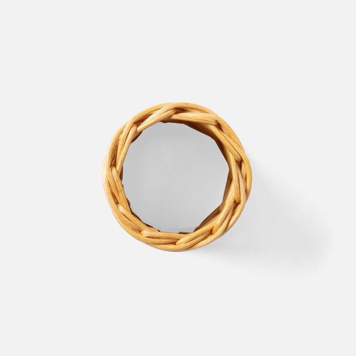 Annmarie Light Honey Woven Napkin Ring Rattan Boxed Pack/4