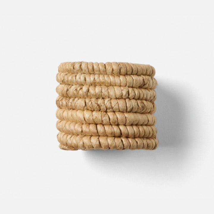 Carmelo Natural Coiled Napkin Ring Abaca Boxed Pack/4