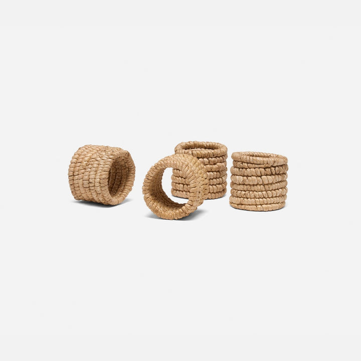Carmelo Natural Coiled Napkin Ring Abaca Boxed Pack/4