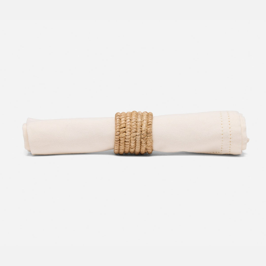 Carmelo Natural Coiled Napkin Ring Abaca Boxed Pack/4