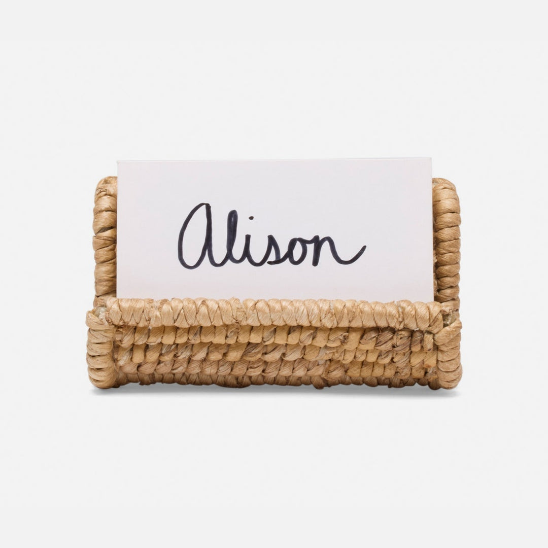 Carmelo Natural Coiled Card Holder Abaca Boxed Set Of 4