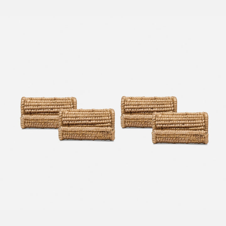 Carmelo Natural Coiled Card Holder Abaca Boxed Set Of 4