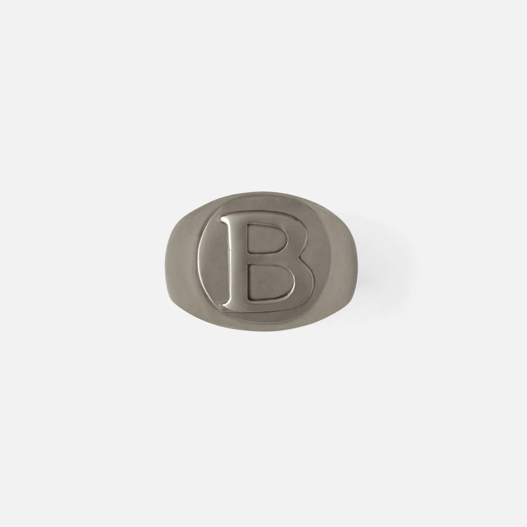 Clark Antique Pewter Napkin Ring Letter B